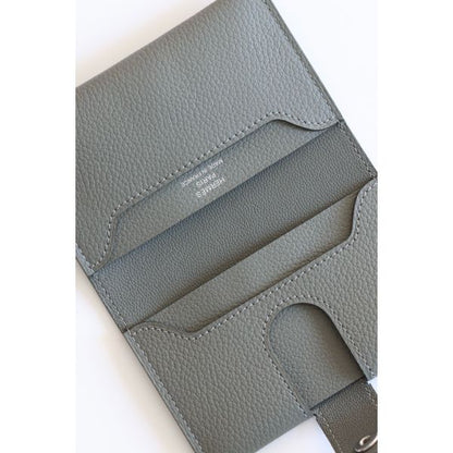 HERM R.M.S Card Holder in Gris Meyer Evergrain Calfskin