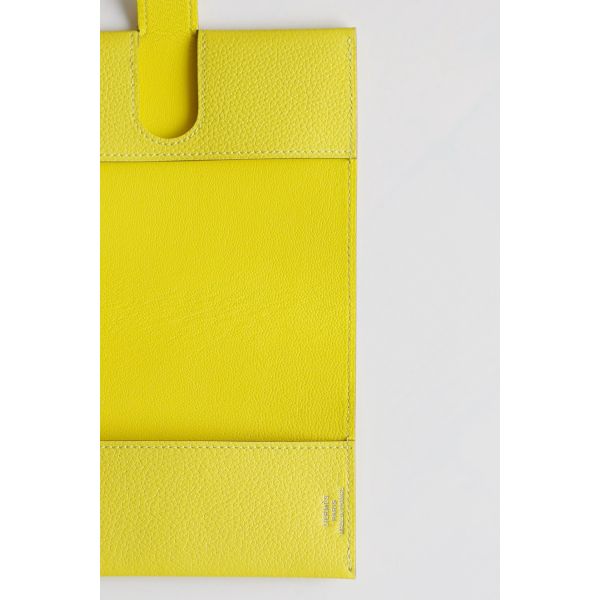 HERM R.M.S Passport Holder in Lime Evercolor Calfskin