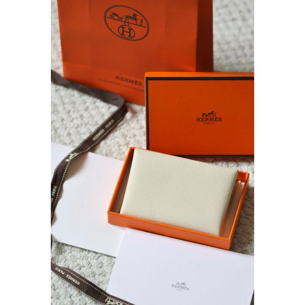 HERM Calvi Duo Card Holder in Mushroom Mysore Goatskin
