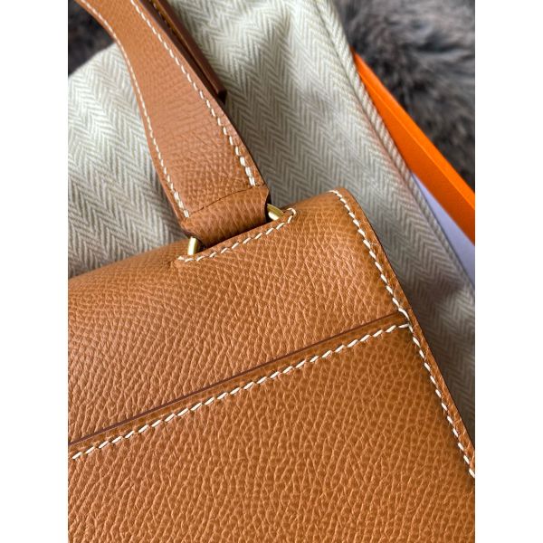 HERM Della Cavalleria II Mini Bag in Gold Epsom Calfskin