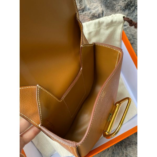 HERM Della Cavalleria II Mini Bag in Gold Epsom Calfskin