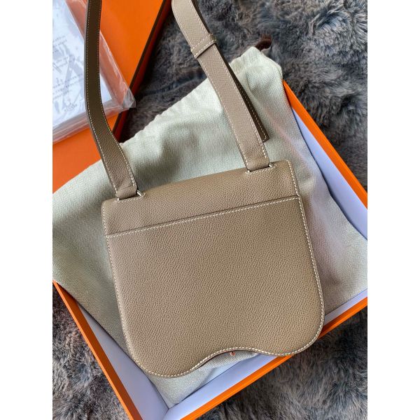 HERM Della Cavalleria II Mini Bag in Taupe Epsom Calfskin