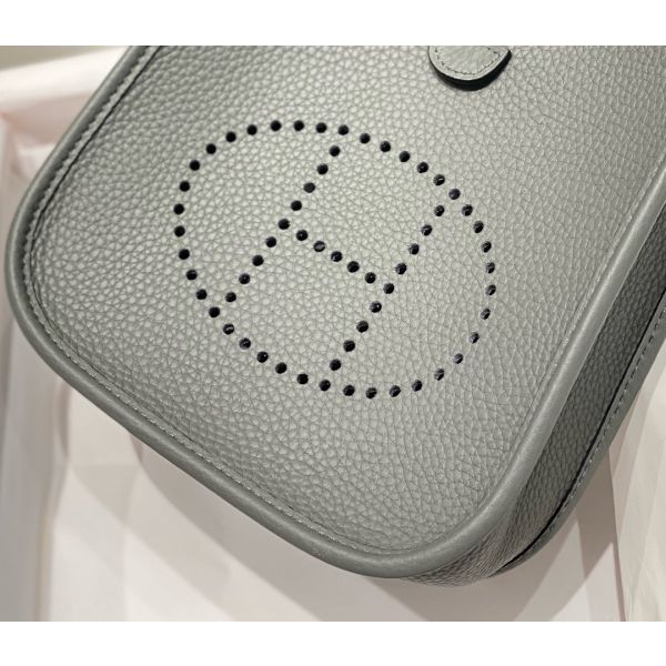 HERM Evelyne III TPM Bag In Gris Meyer Clemence Leather