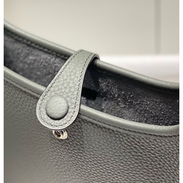 HERM Evelyne III TPM Bag In Gris Meyer Clemence Leather