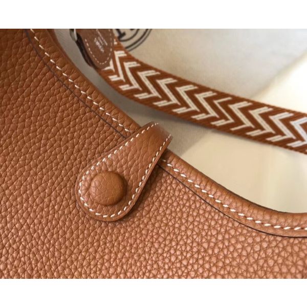 HERM Evelyne III TPM Bag In Gold Clemence Leather