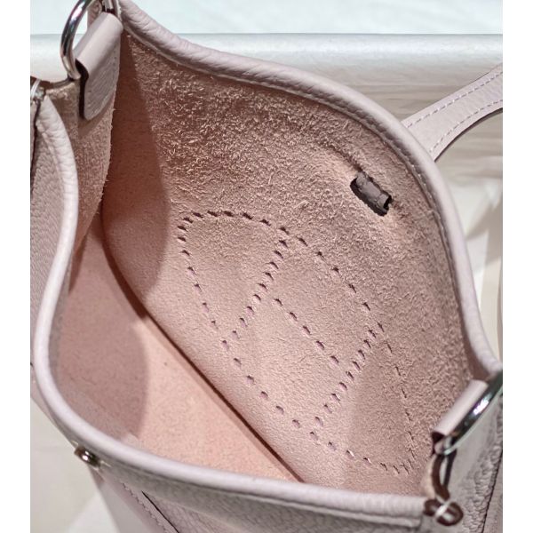 HERM Evelyne III TPM Bag In Mauve Pale Clemence Leather