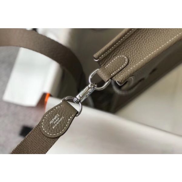 HERM Evelyne III TPM Bag In Taupe Clemence Leather