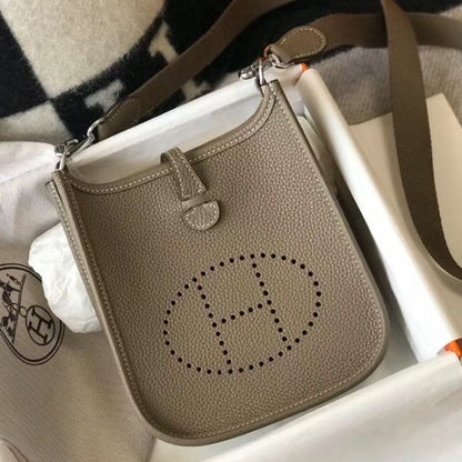 HERM Evelyne III TPM Bag In Taupe Clemence Leather