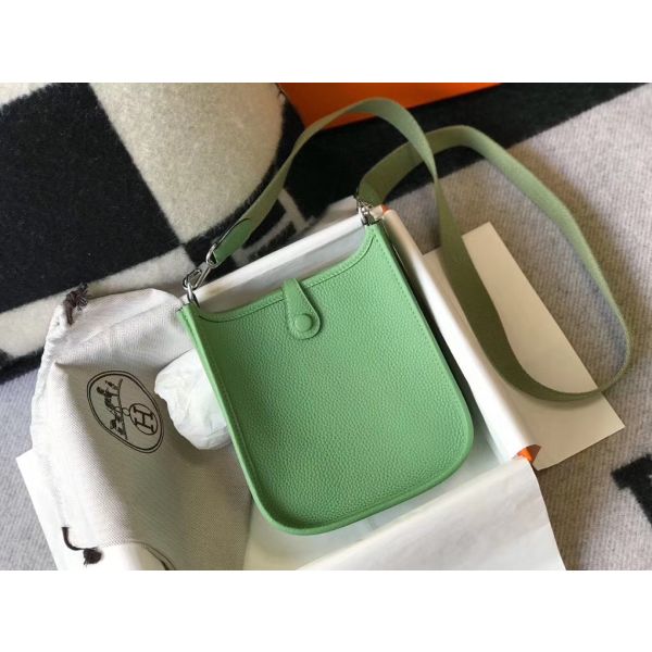 HERM Evelyne III TPM Bag In Vert Criquet Clemence Leather