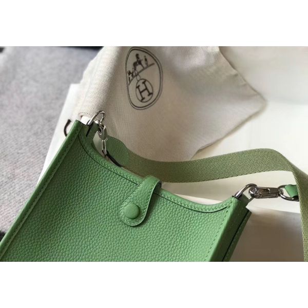 HERM Evelyne III TPM Bag In Vert Criquet Clemence Leather