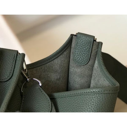 HERM Evelyne III 29 PM Bag In Vert Amande Clemence Leather
