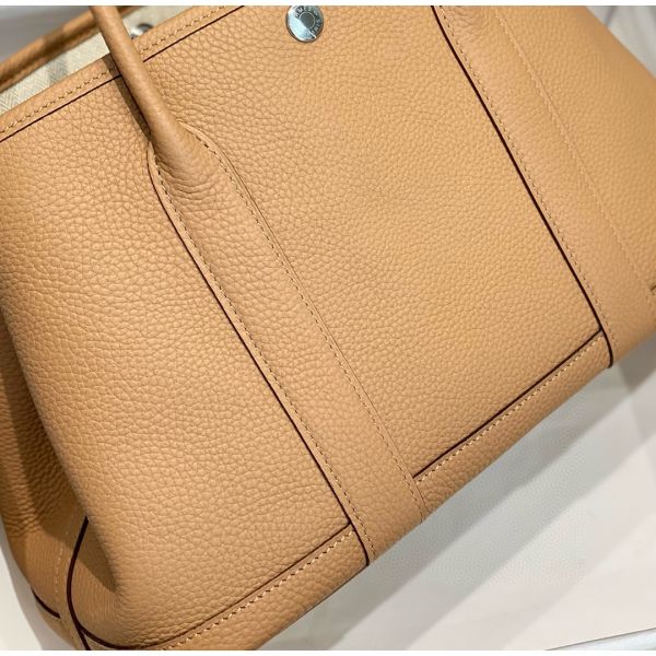 HERM Garden Party 30 Bag In Chai Taurillon Leather