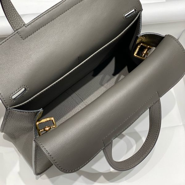 HERM Halzan 25 Bag in Gris Meyer Clemence Leather