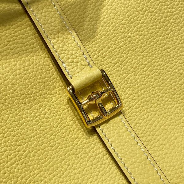 HERM Halzan 25 Bag in Jaune Poussin Clemence Leather