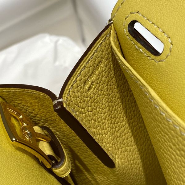 HERM Halzan 25 Bag in Jaune Poussin Clemence Leather