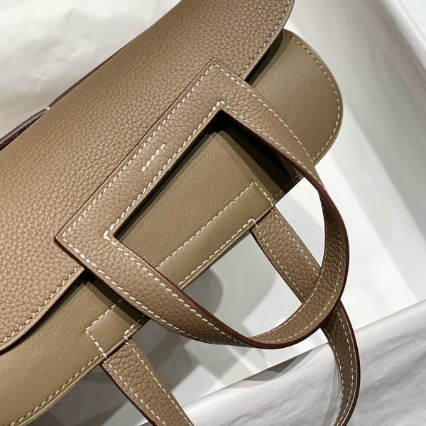 HERM Halzan 25 Bag in Taupe Clemence Leather