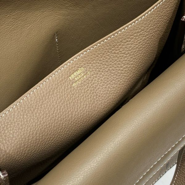 HERM Halzan 25 Bag in Taupe Clemence Leather