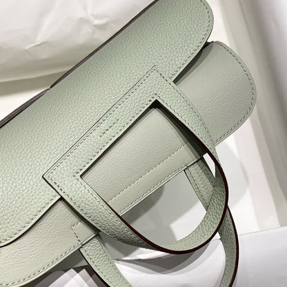 HERM Halzan 25 Bag in Vert Fizz Clemence Leather