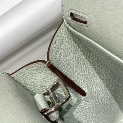 HERM Halzan 25 Bag in Vert Fizz Clemence Leather
