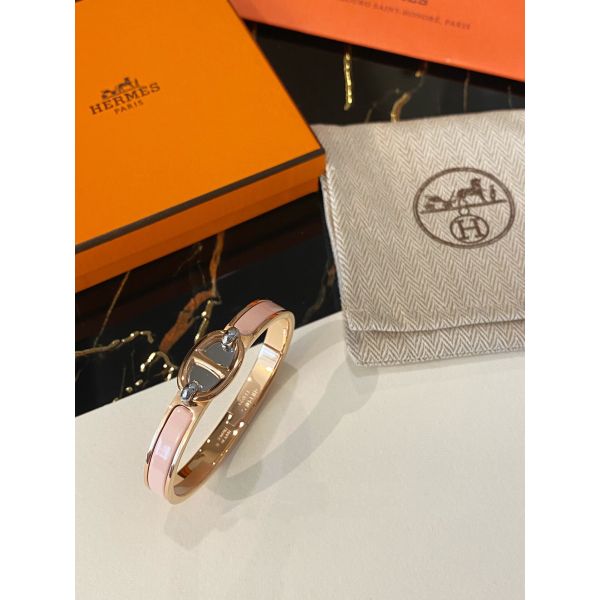 HERM Pink Mini Clic Chaine d'Ancre Bracelet