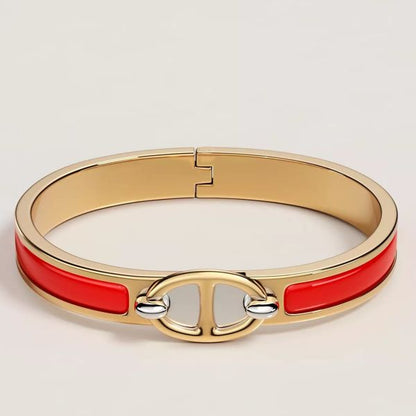 HERM Red Mini Clic Chaine d'Ancre Bracelet