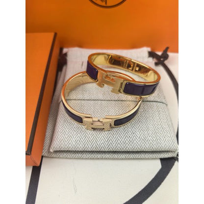 HERM Anemone Iris Enamel Clic H Bracelet