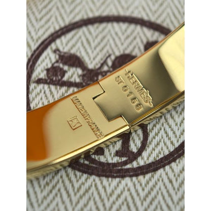 HERM Email Vert Enamel Clic H Bracelet