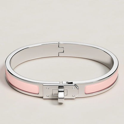 HERM Pink Mini Clic Kelly Bracelet