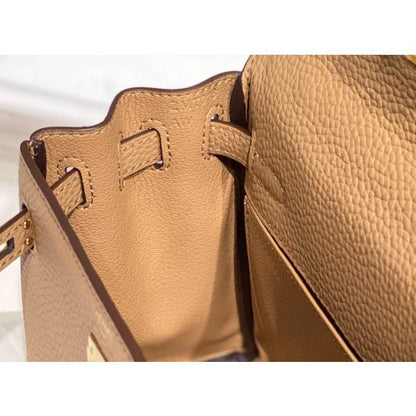 HERM Kelly 20cm Bag In Chai Clemence Leather GHW