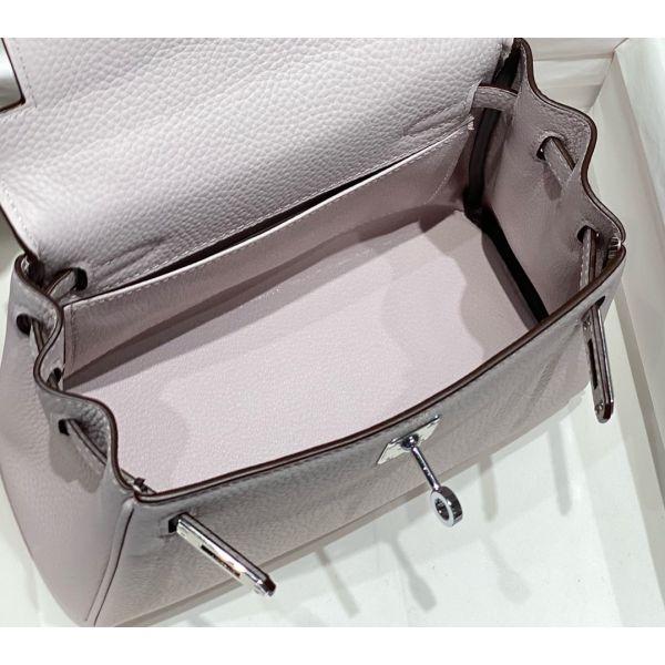 HERM Kelly 20cm Bag In Mauve Pale Clemence Leather PHW