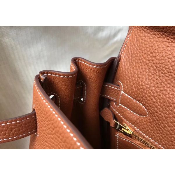 HERM Kelly 25cm Retourne Bag In Gold Clemence Leather