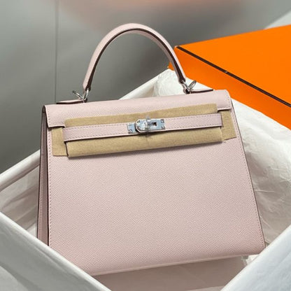 HERM Kelly 25cm Sellier Bag In Mauve Pale Epsom Leather