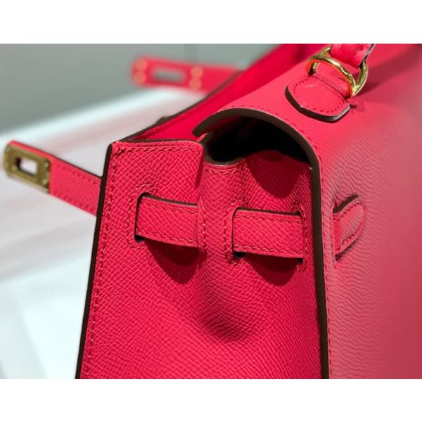 HERM Kelly 28cm Bag In Rose Extreme Epsom Leather GHW