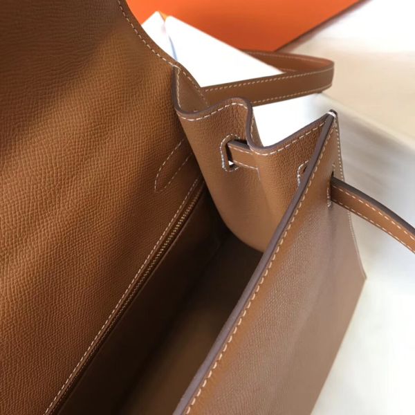 HERM Kelly 32cm Bag In Gold Epsom Leather GHW