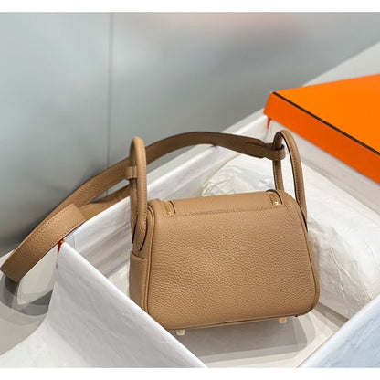 HERM Lindy Mini Bag In Chai Clemence Leather GHW