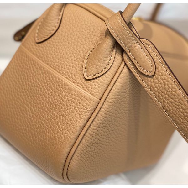 HERM Lindy Mini Bag In Chai Clemence Leather GHW