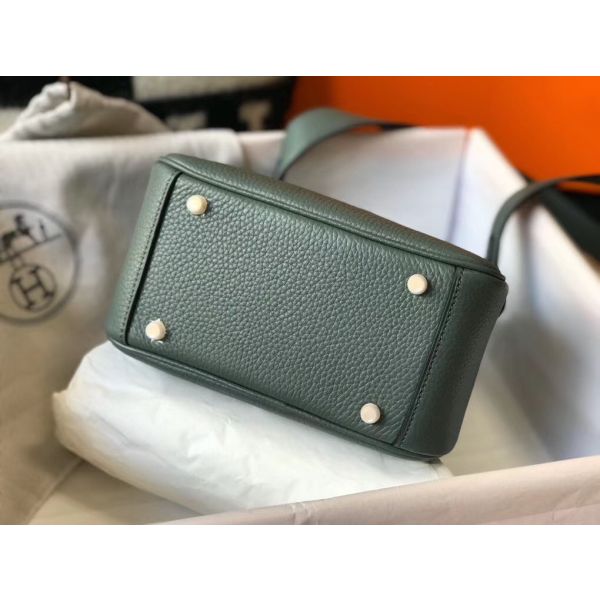 HERM Lindy Mini Bag In Vert Amande Clemence Leather GHW