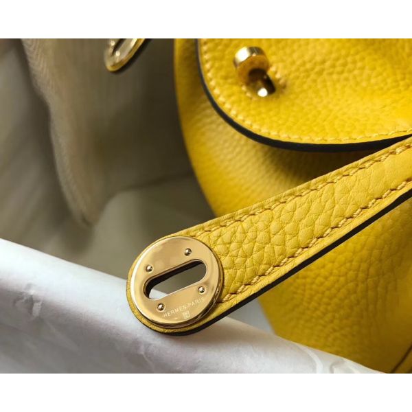 HERM Lindy Mini Bag In Yellow Clemence Leather GHW