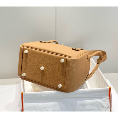 HERM Lindy 26cm Bag In Chai Clemence Leather GHW