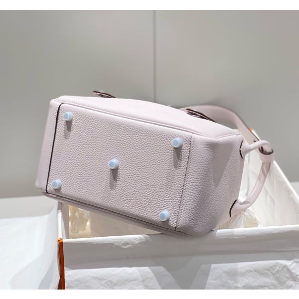 HERM Lindy 26cm Bag in Mauve Pale Clemence Leather