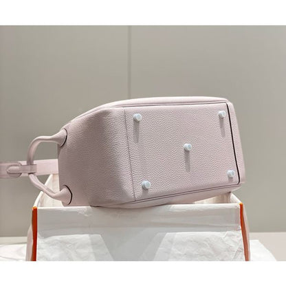 HERM Lindy 30cm Bag In Mauve Pale Clemence Leather PHW