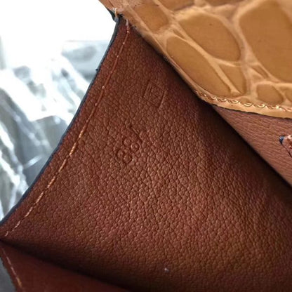 HERM Medor Clutch Bag In Camarel Crocodile Leather