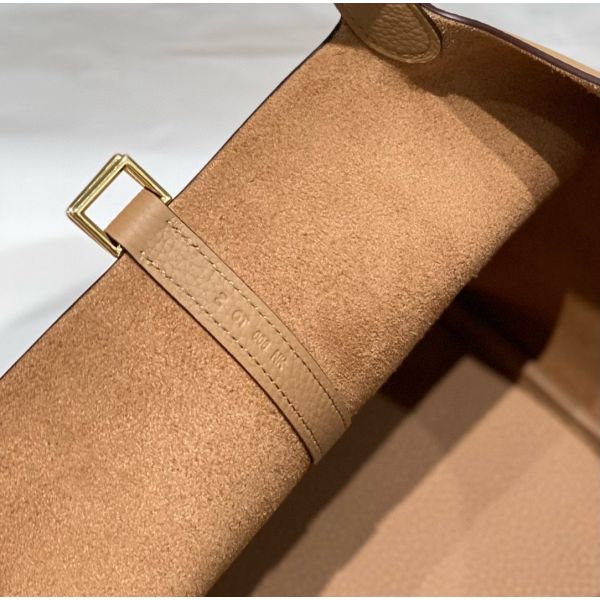 HERM Picotin Lock 22 Bag In Chai Clemence Leather