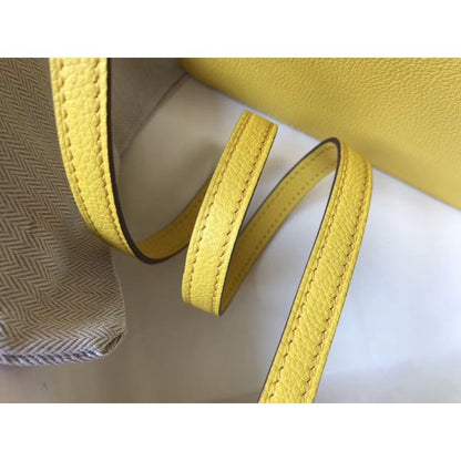 HERM Mini Sac Roulis 18cm Bag In Yellow Evercolor Calfskin