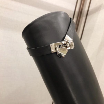 HERM Jumping Boots In Black Calfskin