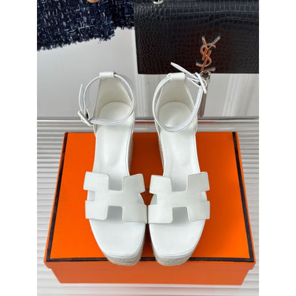 HERM Elda Espadrilles in White Leather