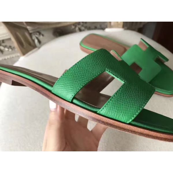 HERM Oran Sandals In Bamboo Epsom Leather
