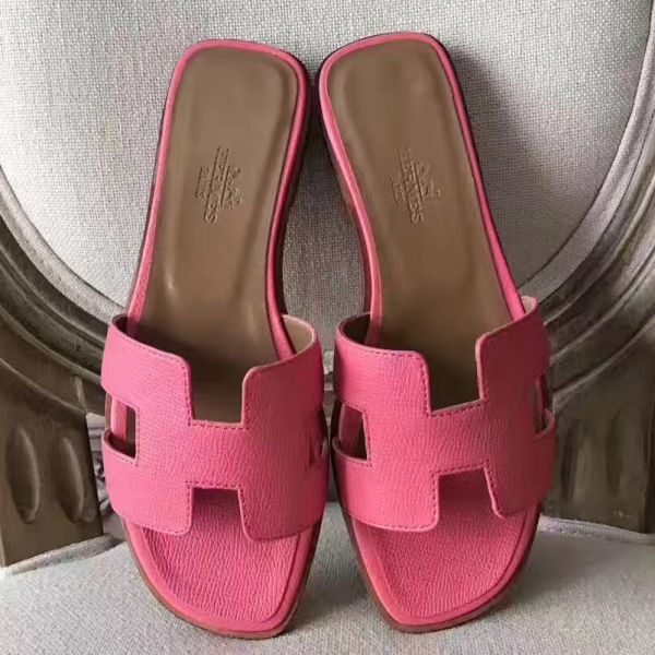 HERM Oran Sandals In Rose Confetti Epsom Leather
