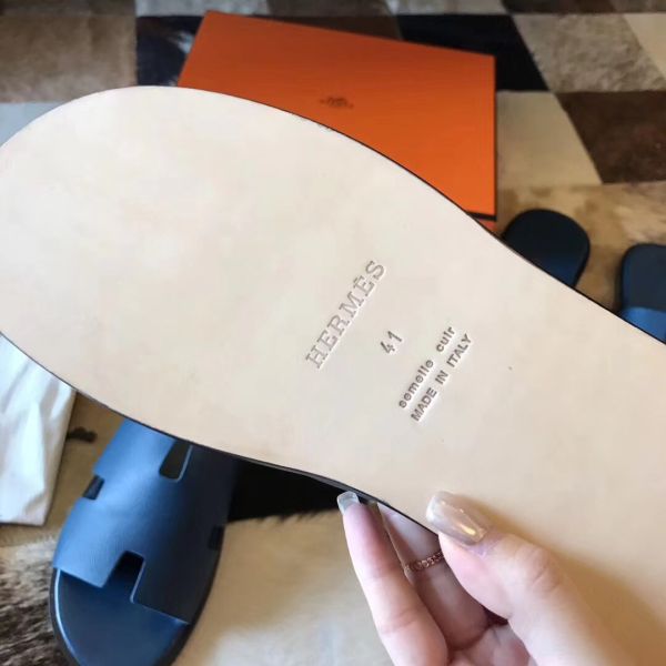 HERM Izmir Sandals In Colvert Epsom Leather