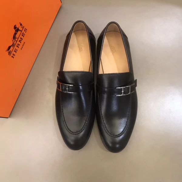 HERM Men's Monterey Loafers In Black Calfskin
